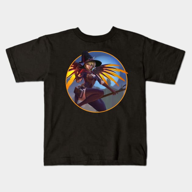 Mercy Witch Kids T-Shirt by fallynchyld